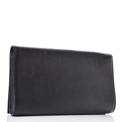 Saint Laurent Calfskin Monogram Large Belle De Jour Clutch Black 3 of 9