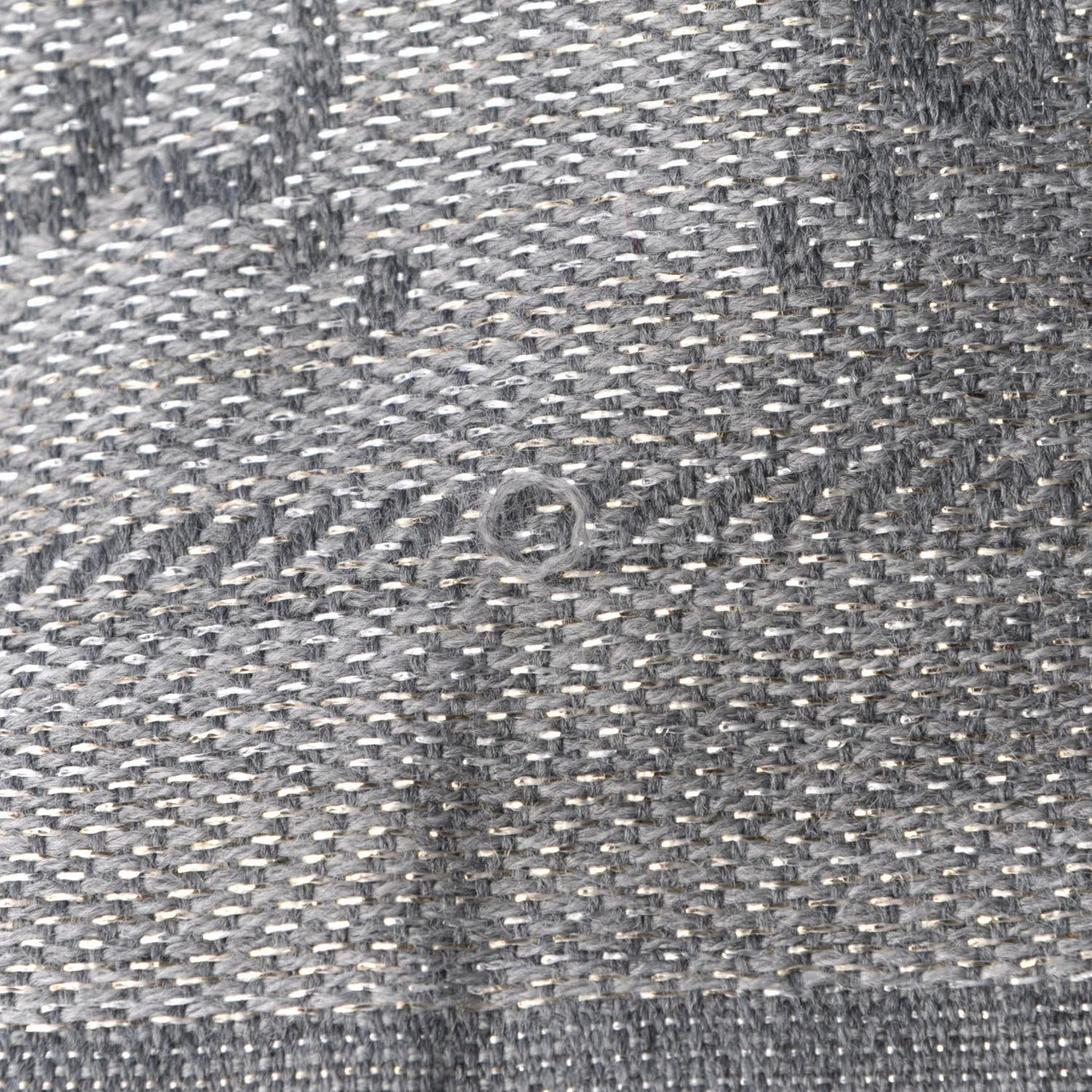 Wool Monogram Fringe Scarf Grey