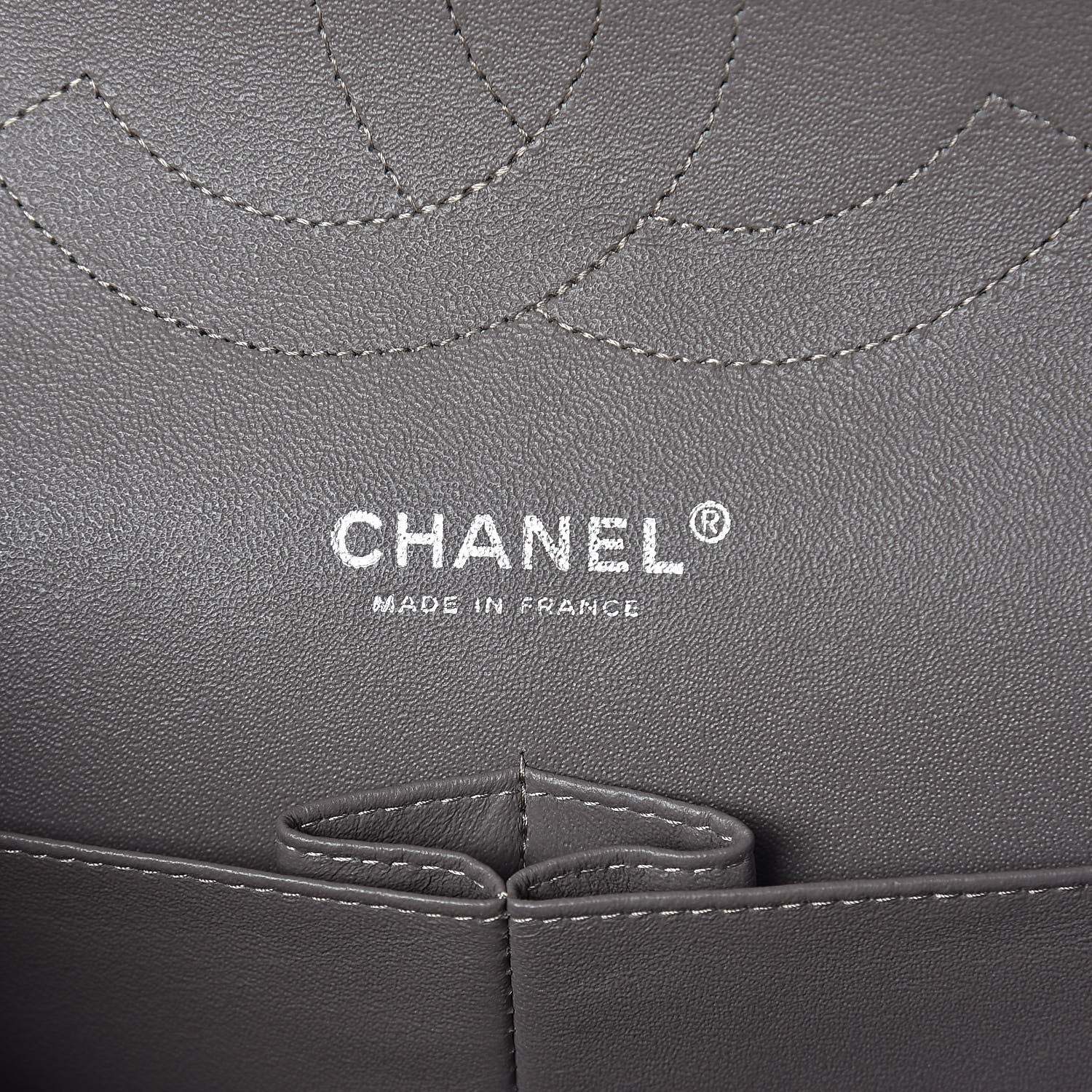 Chanel Patent Calfskin Quilted Jumbo Double Flap Grey 6 of 10