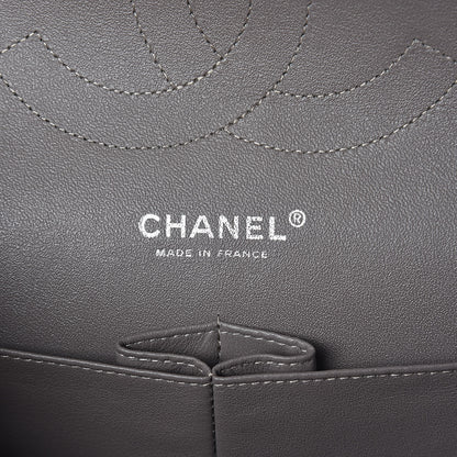 Chanel Patent Calfskin Quilted Jumbo Double Flap Grey 6 of 10