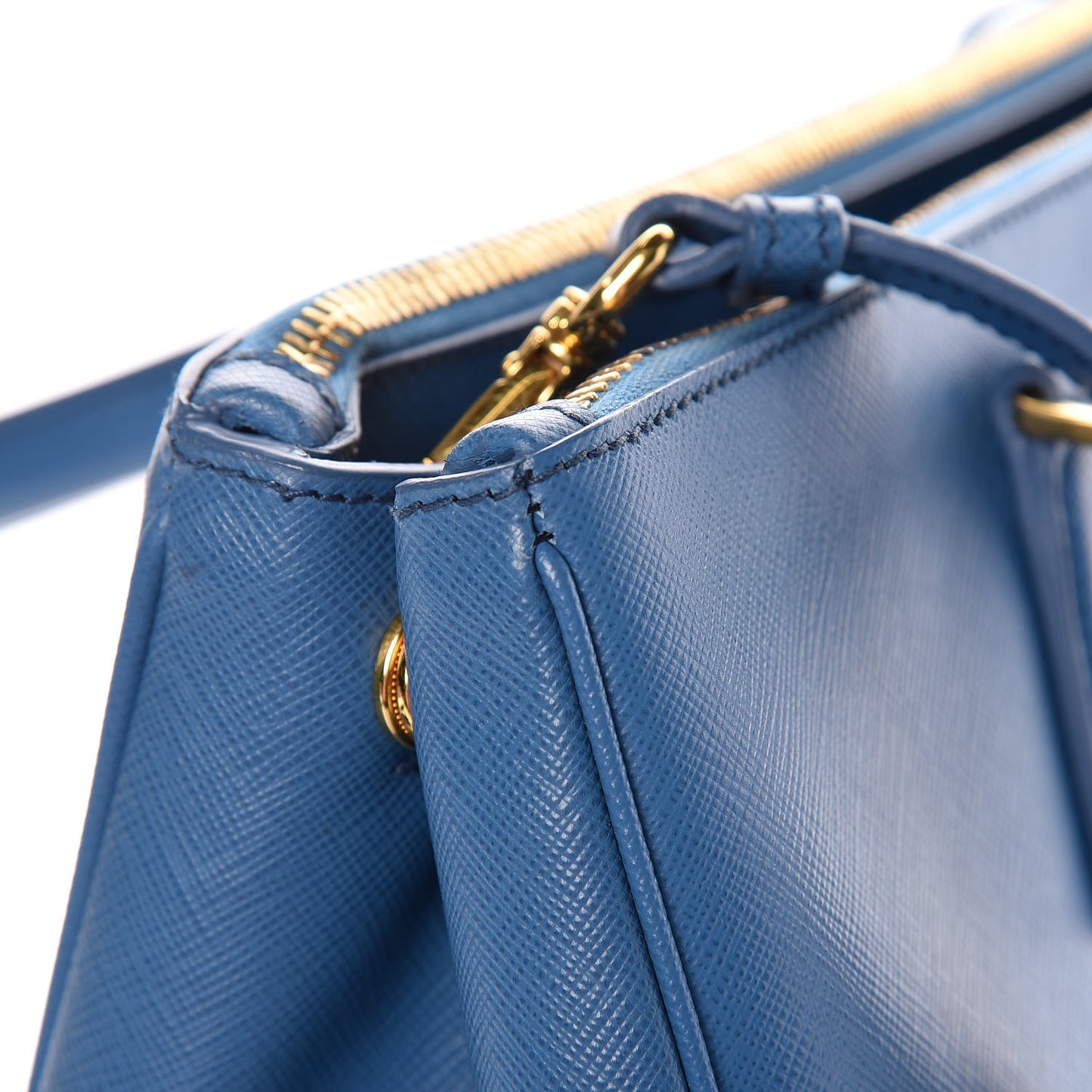 Saffiano Medium Galleria Double Zip Tote Cobalto