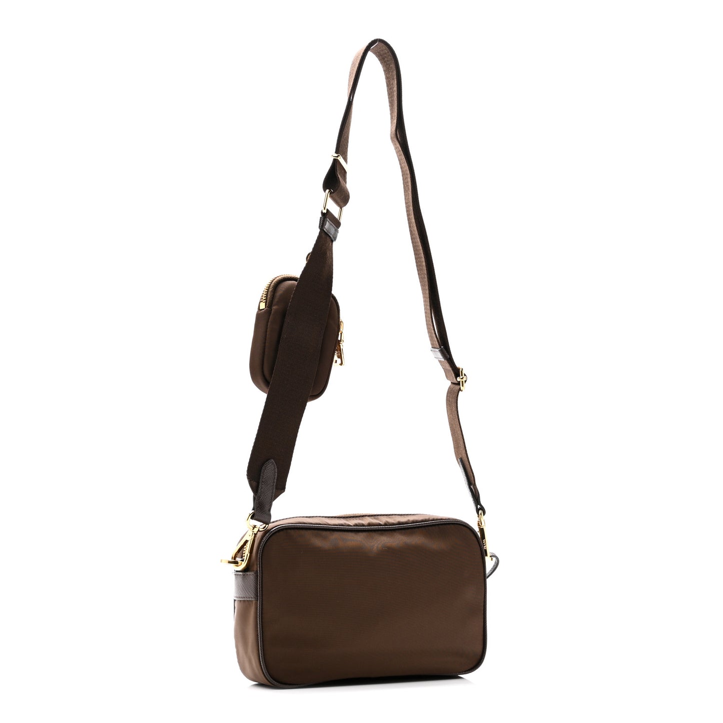 Re-Nylon Saffiano Mini Shoulder Bag Sienna