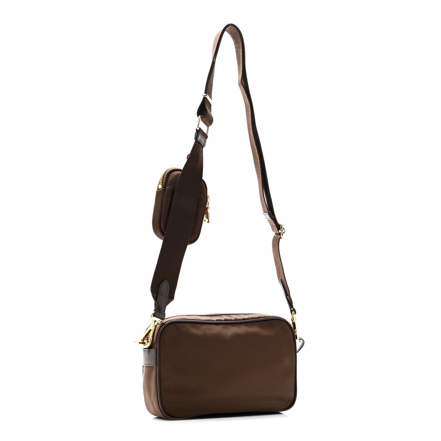 Prada Re-Nylon Saffiano Mini Shoulder Bag Sienna 3 of 9