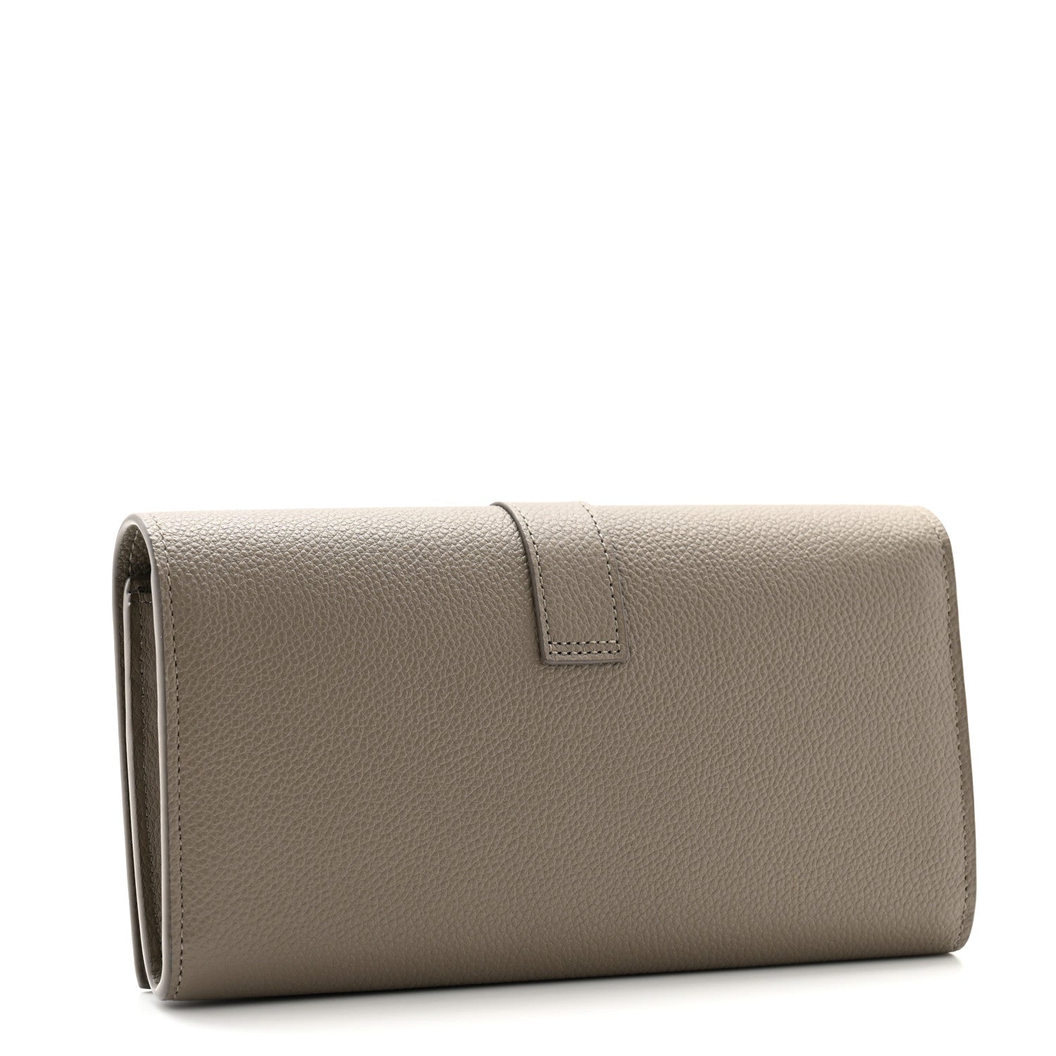 Saint Laurent Grained Calfskin Monogram Large Flap Wallet Earth 3 of 8
