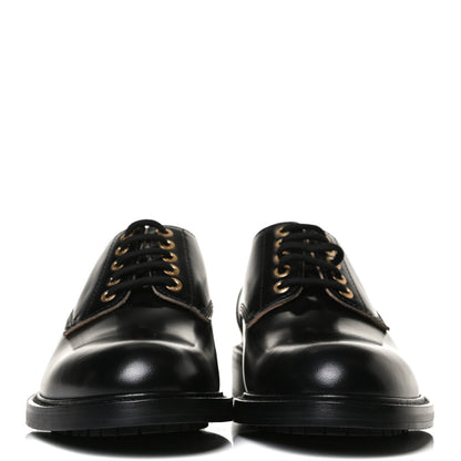 Louis Vuitton Calfskin Mens Derby Shoes 7.5 Black 2 of 11