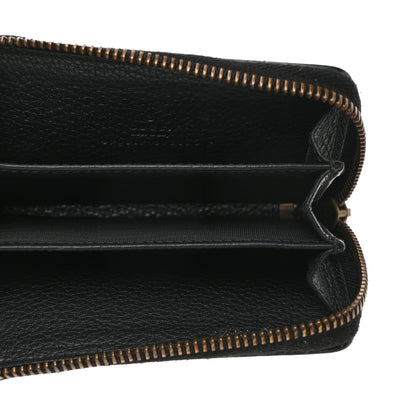 Gucci Calfskin Logo Zip Around Card Case Black 5 of 8