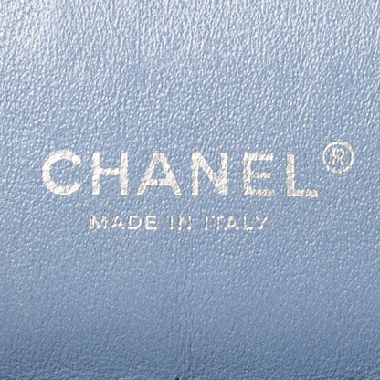 Chanel Patent Quilted Maxi Double Flap Light Blue 8 of 13