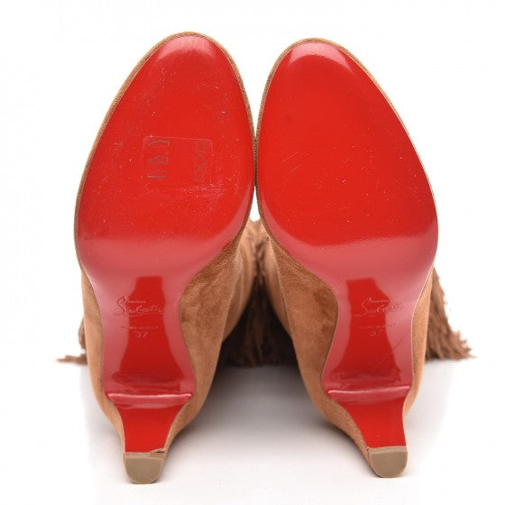 Christian Louboutin Veau Velours Majung 85 Boots 37 Ecureuil 5 of 9