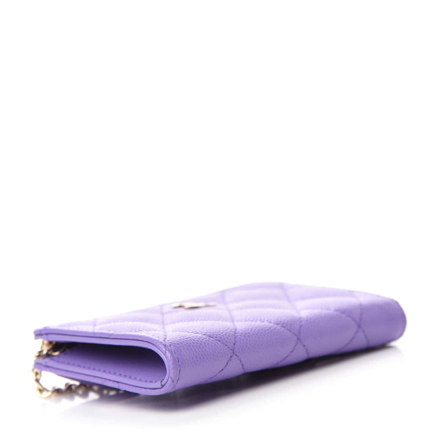 Chanel Caviar Quilted Zipped Key Holder Case Purple 4 of 12