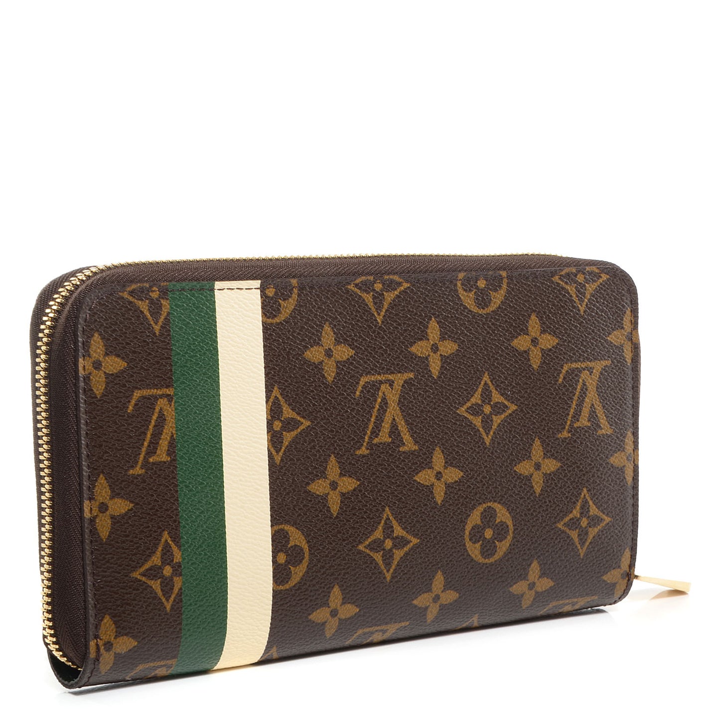 Monogram Groom Zippy Organizer Wallet Green