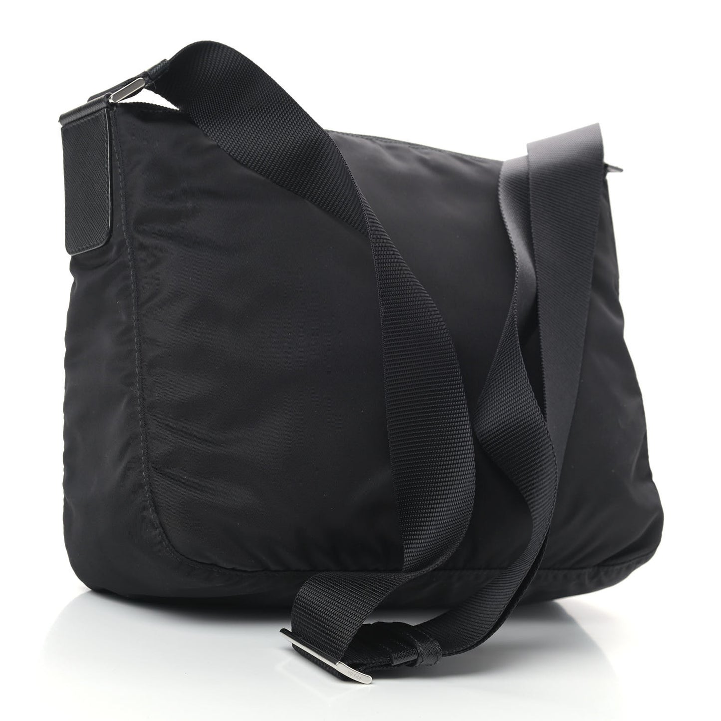 Nylon Vela Messenger Bag Black