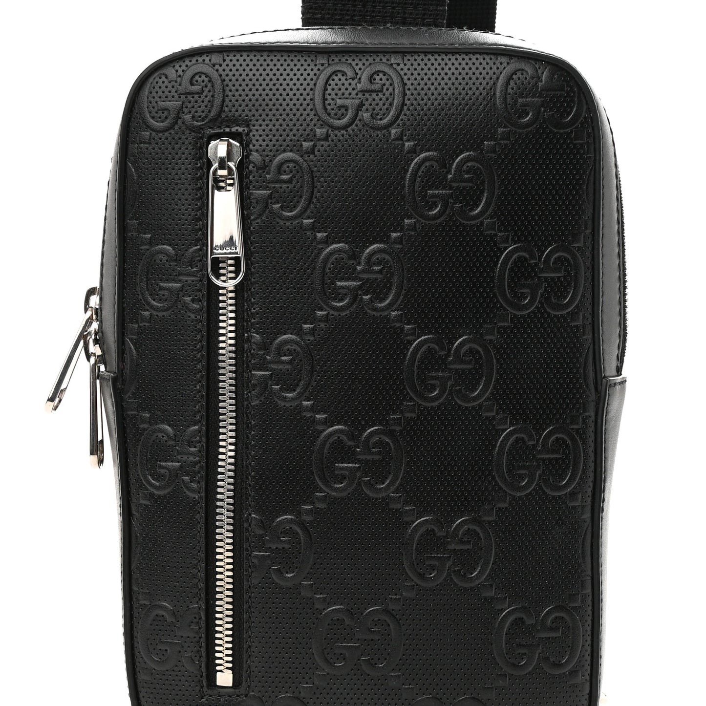 Calfskin GG Tennis Embossed Sling Backpack Black