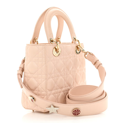 Christian Dior Lambskin Cannage Small Lucky Badges My Lady Dior Pink 3 of 13