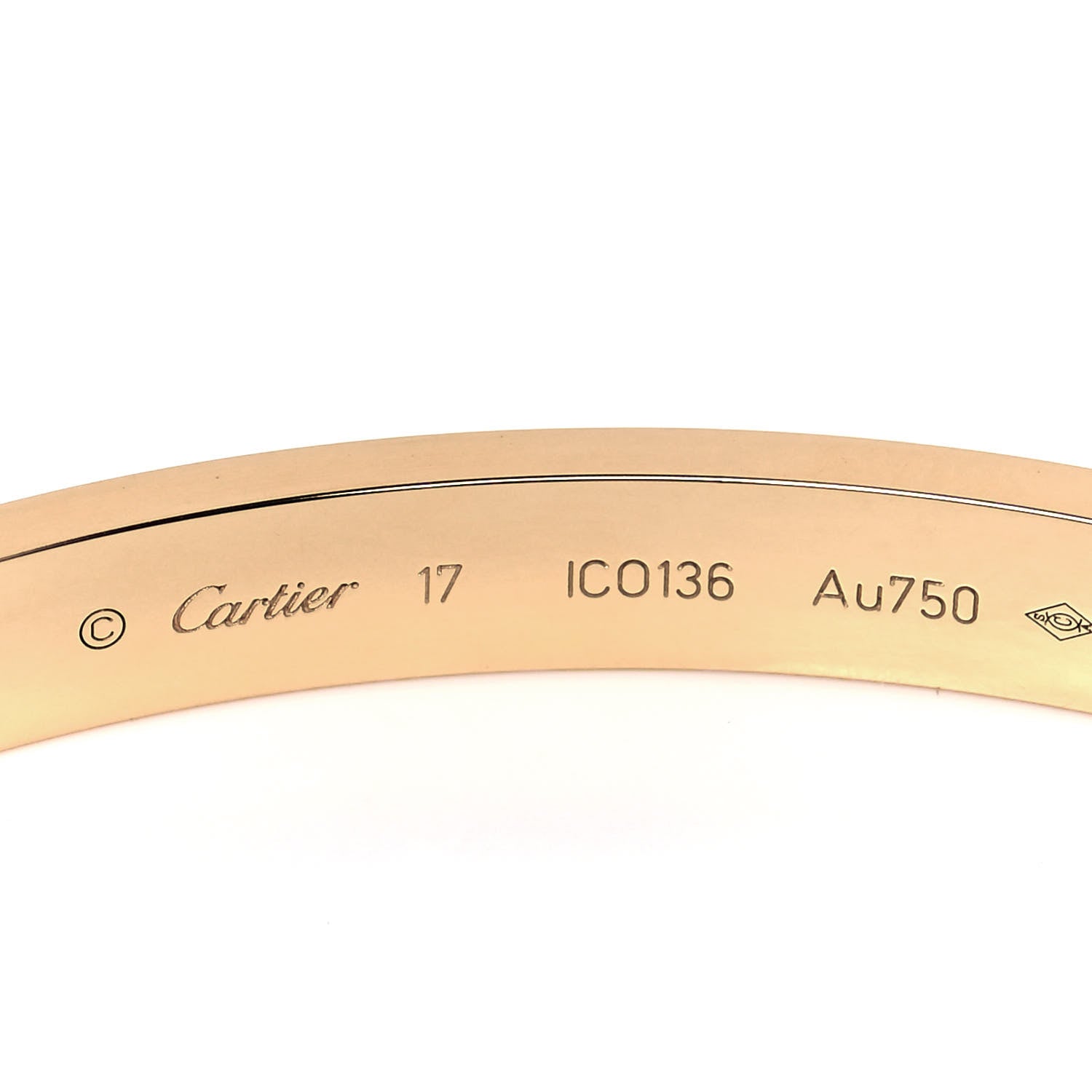 Cartier 18K Yellow Gold LOVE Bracelet 17 4 of 6