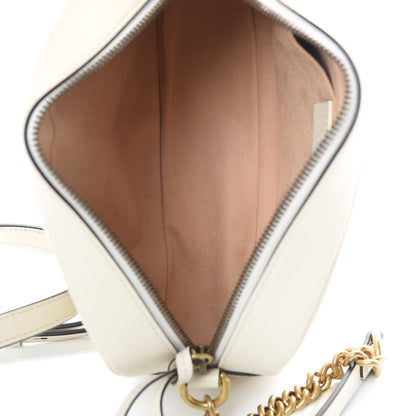 Gucci Calfskin Matelasse Small GG Marmont Chain Shoulder Bag White 5 of 10