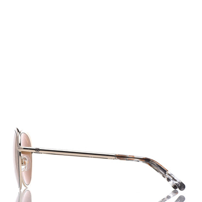 Chanel Round Mirror Sunglasses 4206 Gold 3 of 7