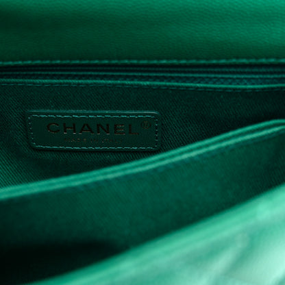 Chanel Caviar Quilted Mini Coco Handle Flap Green 6 of 11