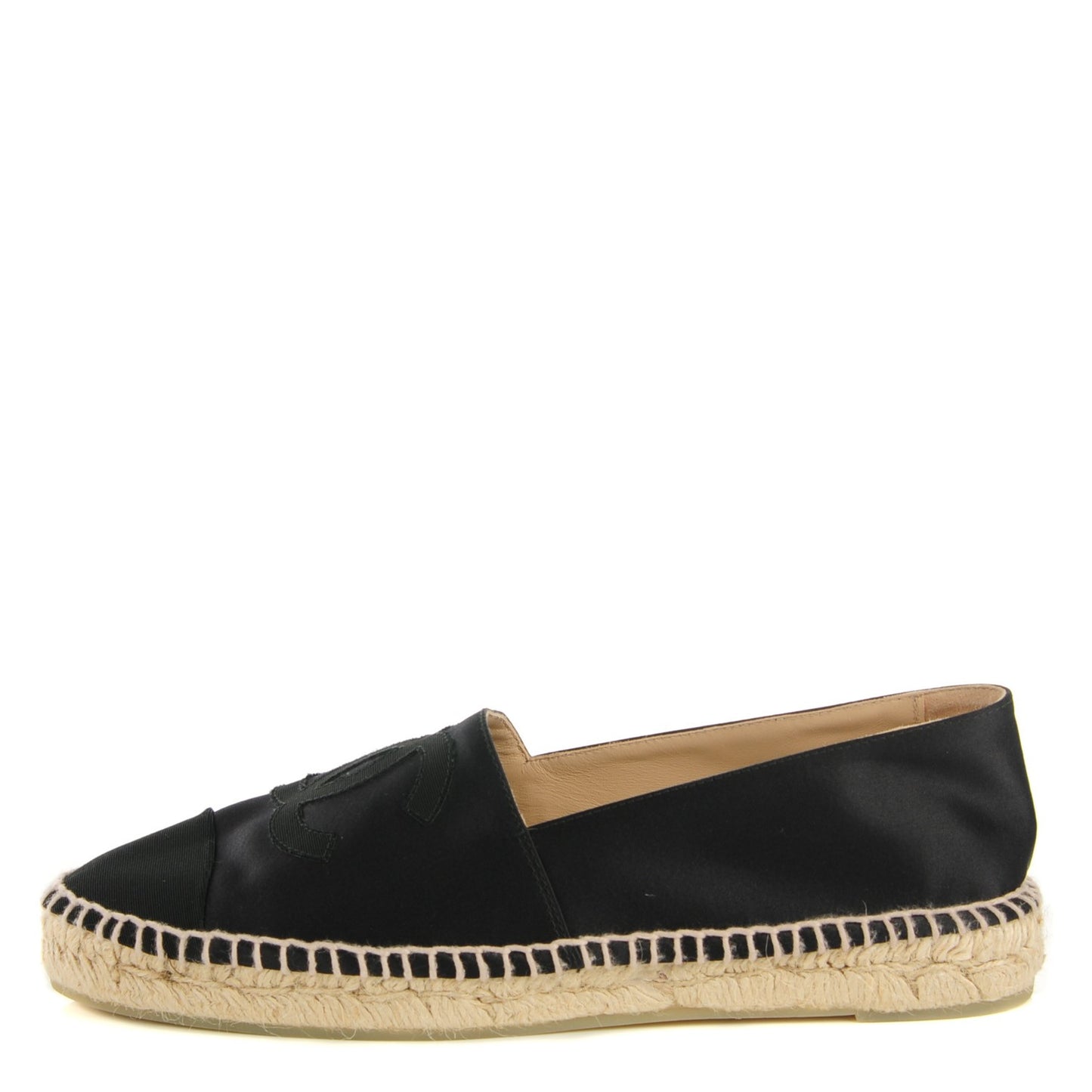 Satin CC Espadrilles 39 Black