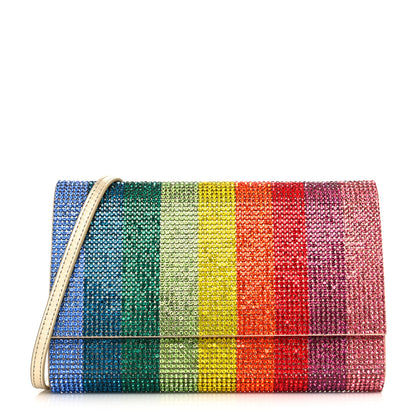 Judith Leiber Swarovski Crystal Minaudiere Clutch Gold Multicolor 2 of 11