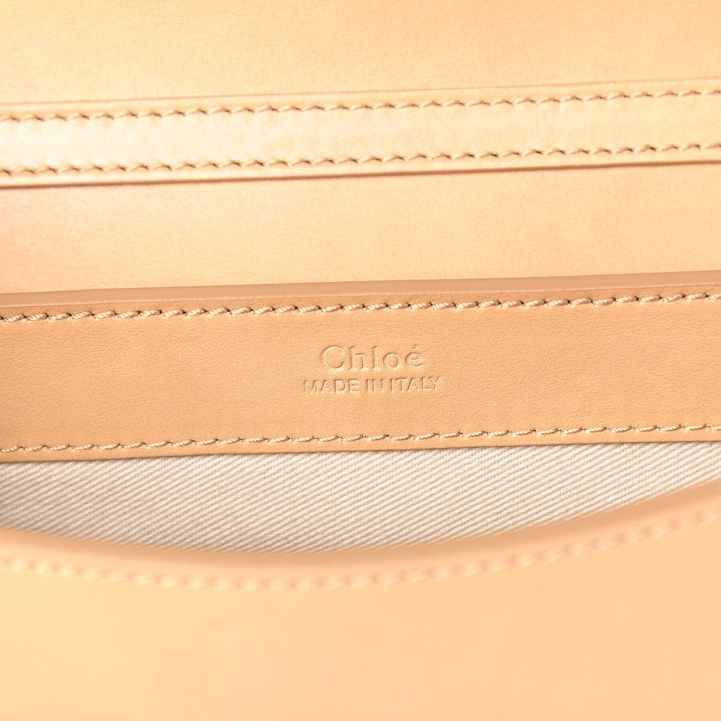 Calfskin Suede C Clutch With Chain Bleached Brown