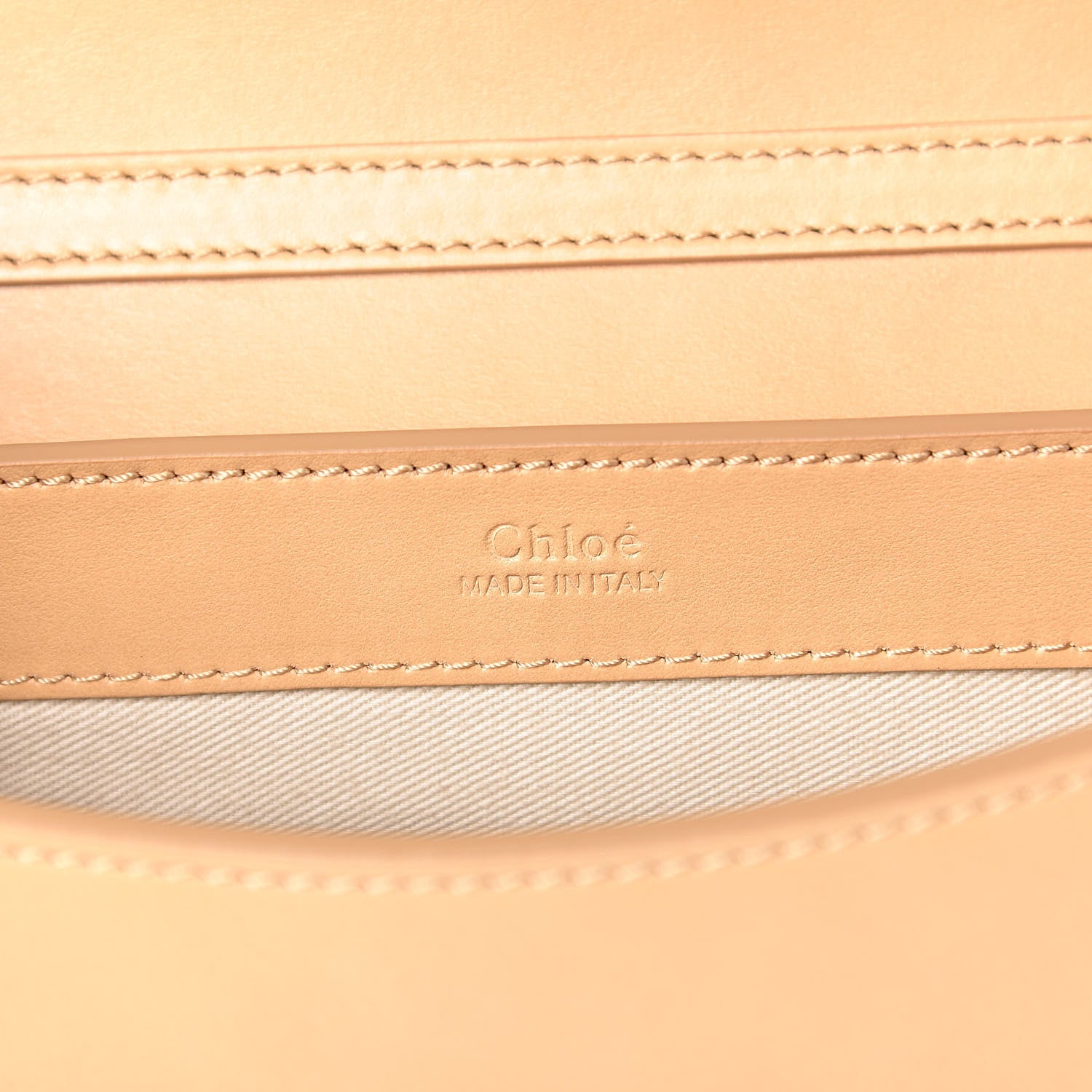 Chloe Calfskin Suede C Clutch With Chain Bleached Brown 6 of 10