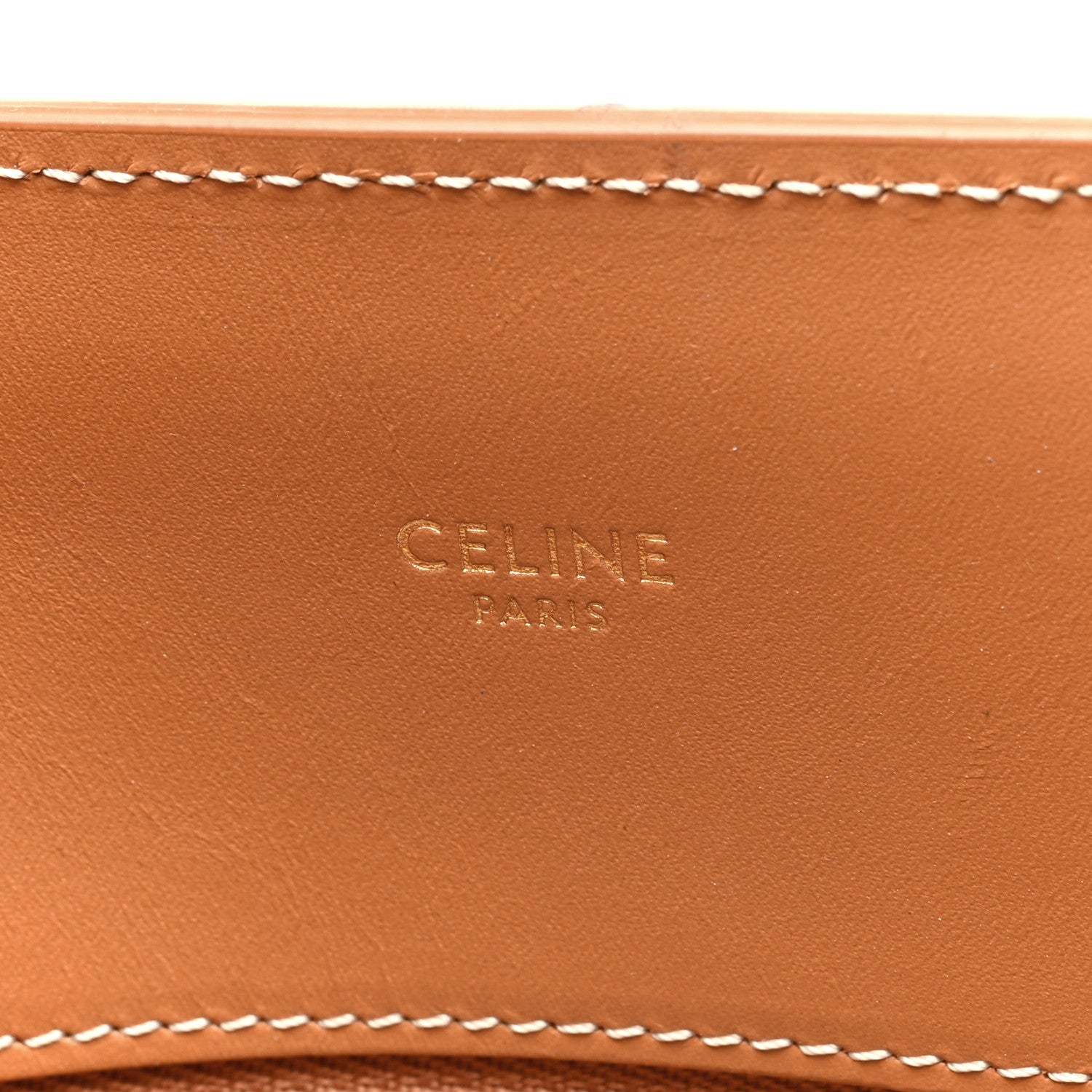 Celine Canvas Calfskin Logo Print Small Vertical Cabas Natural Tan 6 of 9