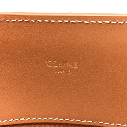 Celine Canvas Calfskin Logo Print Small Vertical Cabas Natural Tan 6 of 9
