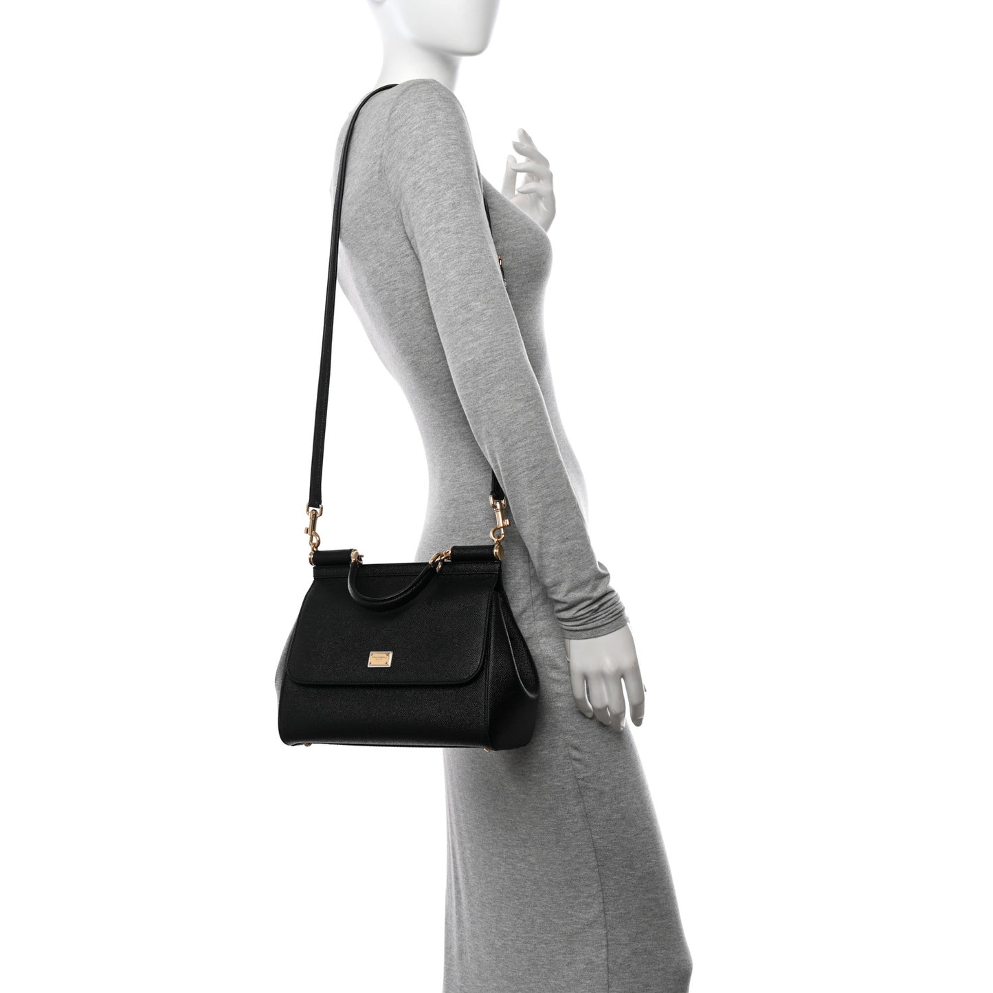 Dauphine Medium Miss Sicily Satchel Black