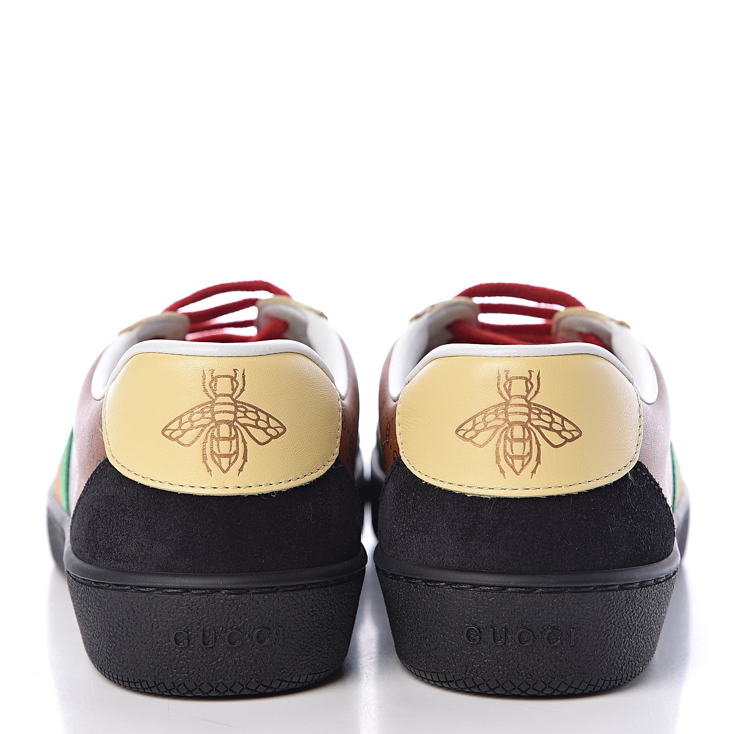 Gucci X DAPPER DAN Calfskin Suede GG Micro Monogram Womens G74 Sneakers 36 Black Cuir Burro 7 of 11