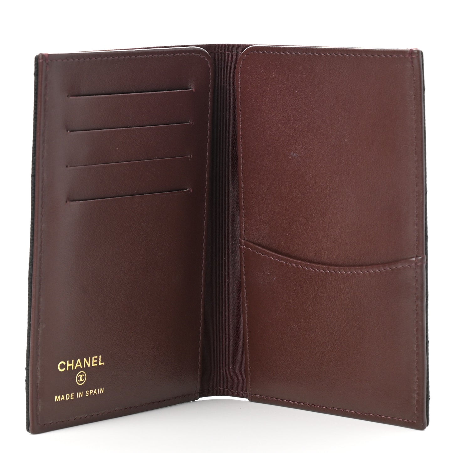 Caviar Quilted Passport Holder Black