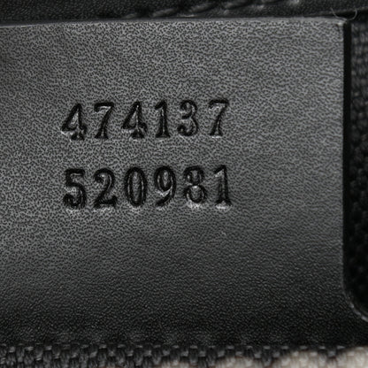 Gucci GG Supreme Monogram Appia Calfskin Web Flat Messenger Bag Black Grey 7 of 11