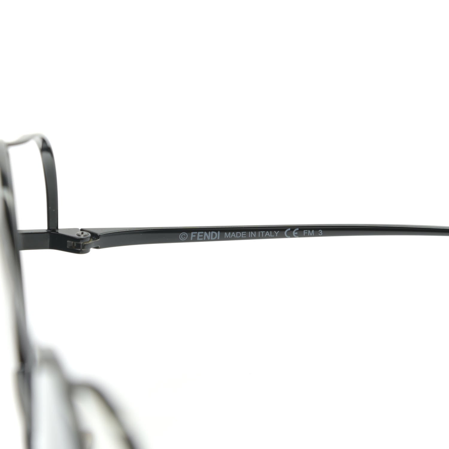 Fendi Metal F is Fendi Printed Run Away Round Frame Sunglasses FF 0285/S Black 5 of 6