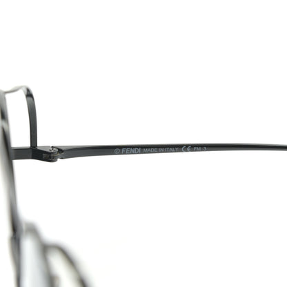 Fendi Metal F is Fendi Printed Run Away Round Frame Sunglasses FF 0285/S Black 5 of 6