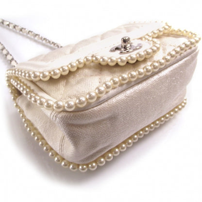 Chanel Pearl Trim Quilted Small Flap 6 of 12