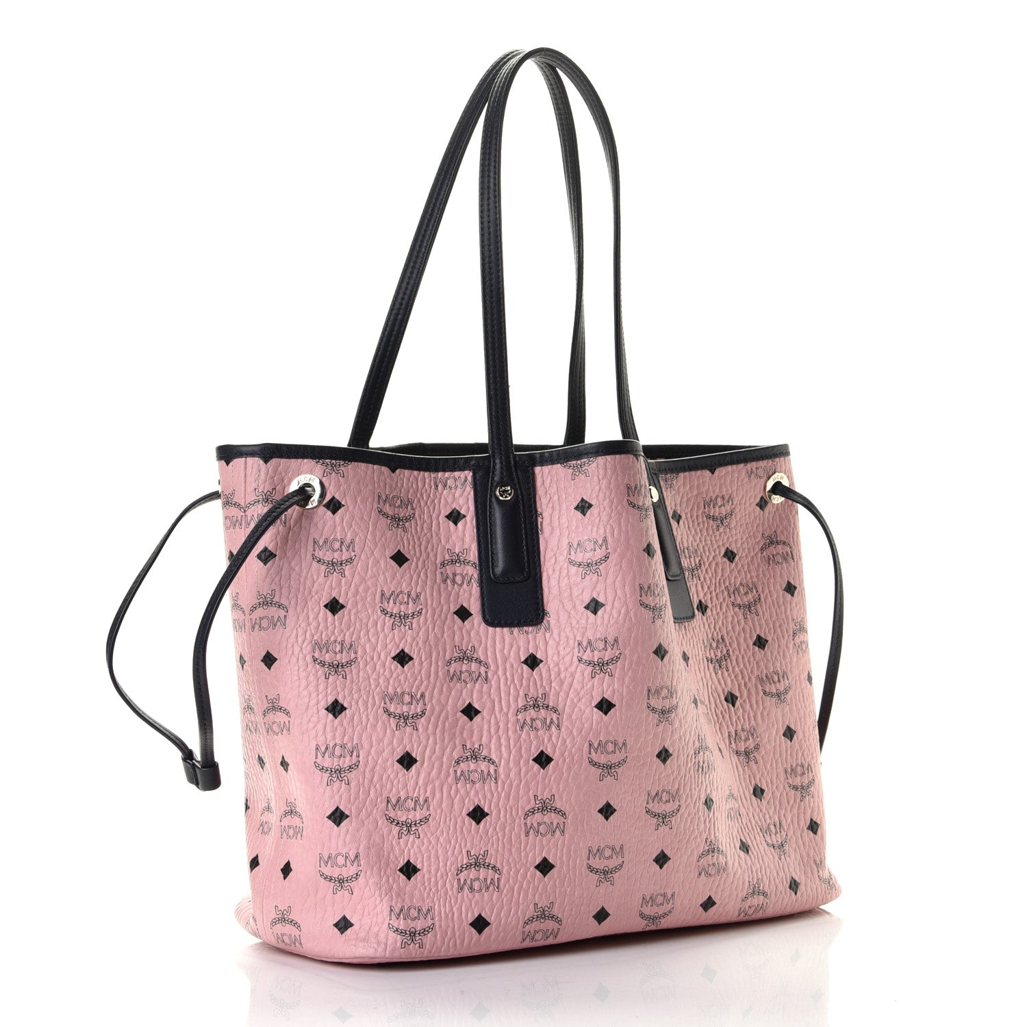 MCM Visetos Medium Liz Reversible Shopper Tote Soft Pink 2 of 5