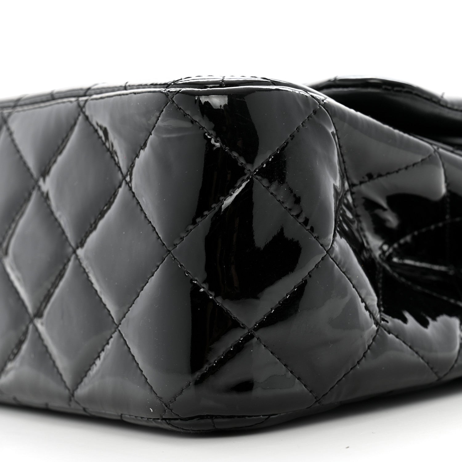 Chanel Patent Quilted Jumbo Double Flap Black 10 of 15