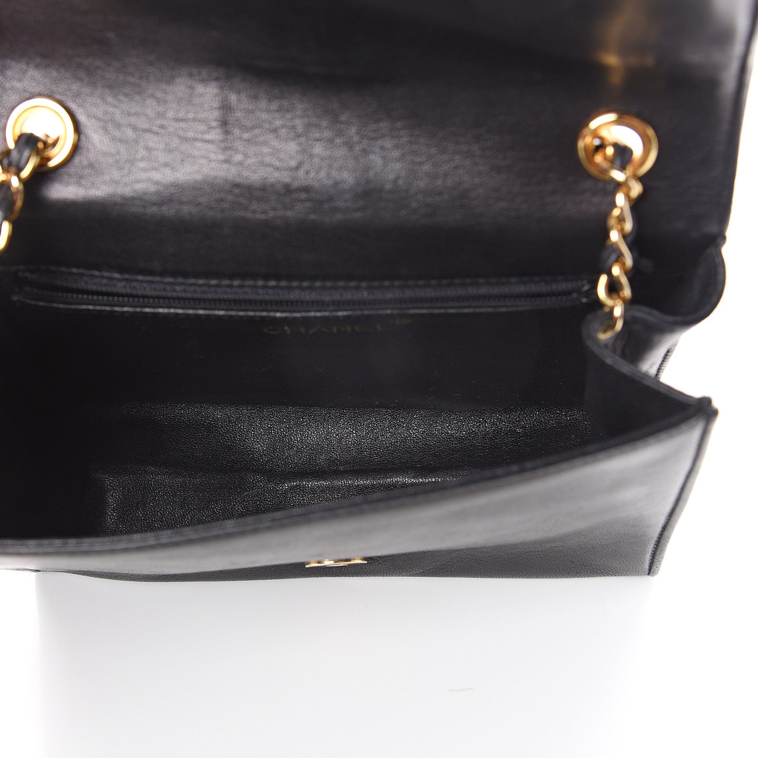 Chanel Lambskin Quilted CC Small Single Flap Black 4 of 9