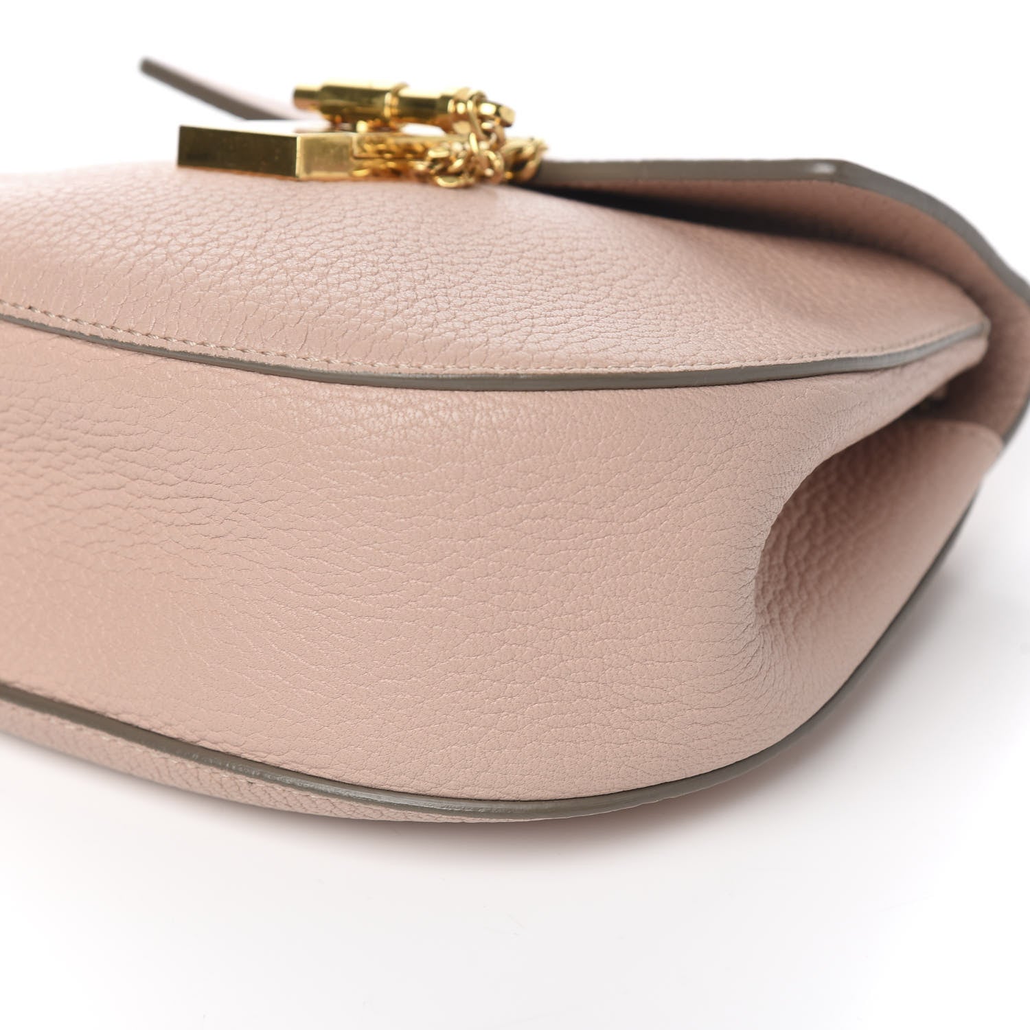 Chloe Grained Lambskin Mini Drew Shoulder Bag Cement Pink 8 of 8