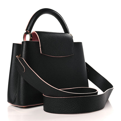 Louis Vuitton Taurillon Capucines BB Black Pink 3 of 8