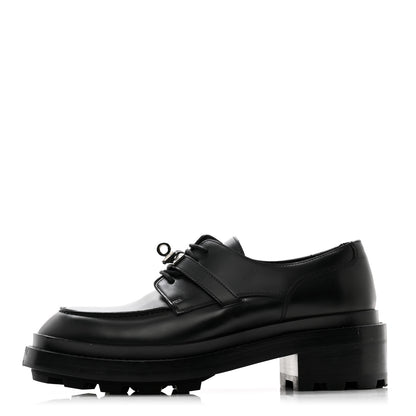 Hermes Glossed Calfskin First Oxford 38.5 Black 1 of 11