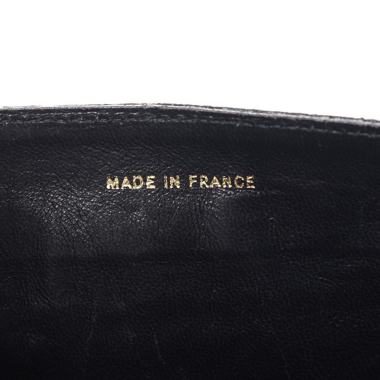 Crocodile Medium Double Flap Black