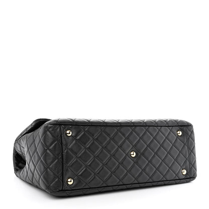 Chanel Calfskin Quilted Small XXL Travel Flap Bag Black 4 of 10