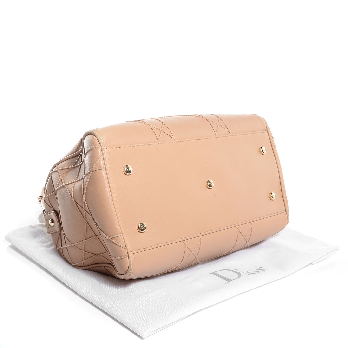 Lambskin Cannage Granville Polochon Beige