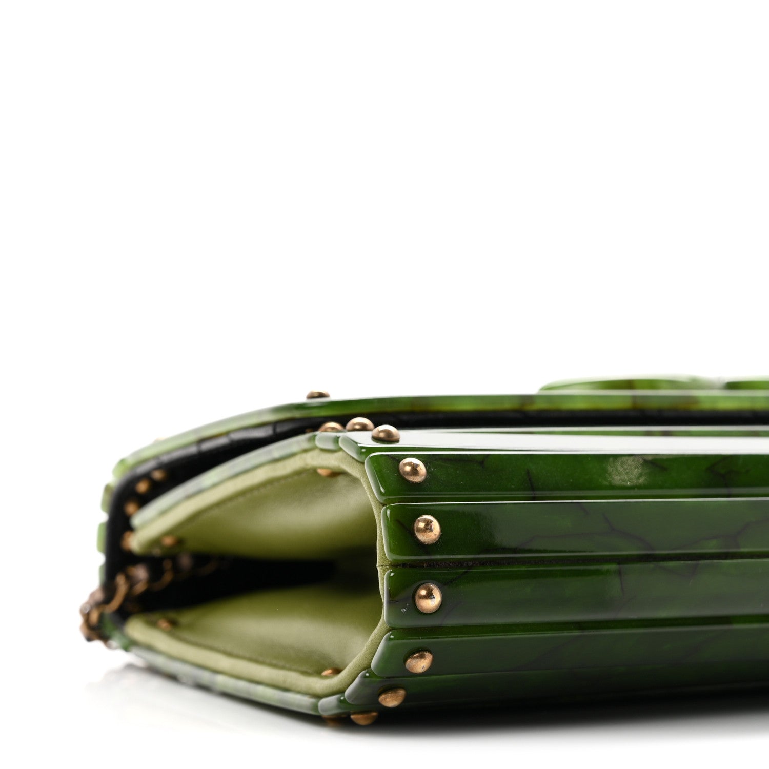 Chanel Plexiglass Jade Paris Shanghai CC Clutch Green 8 of 9
