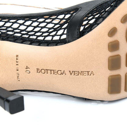 Bottega Veneta Mesh Calfskin Chain Stretch Pumps 40 Black 6 of 9