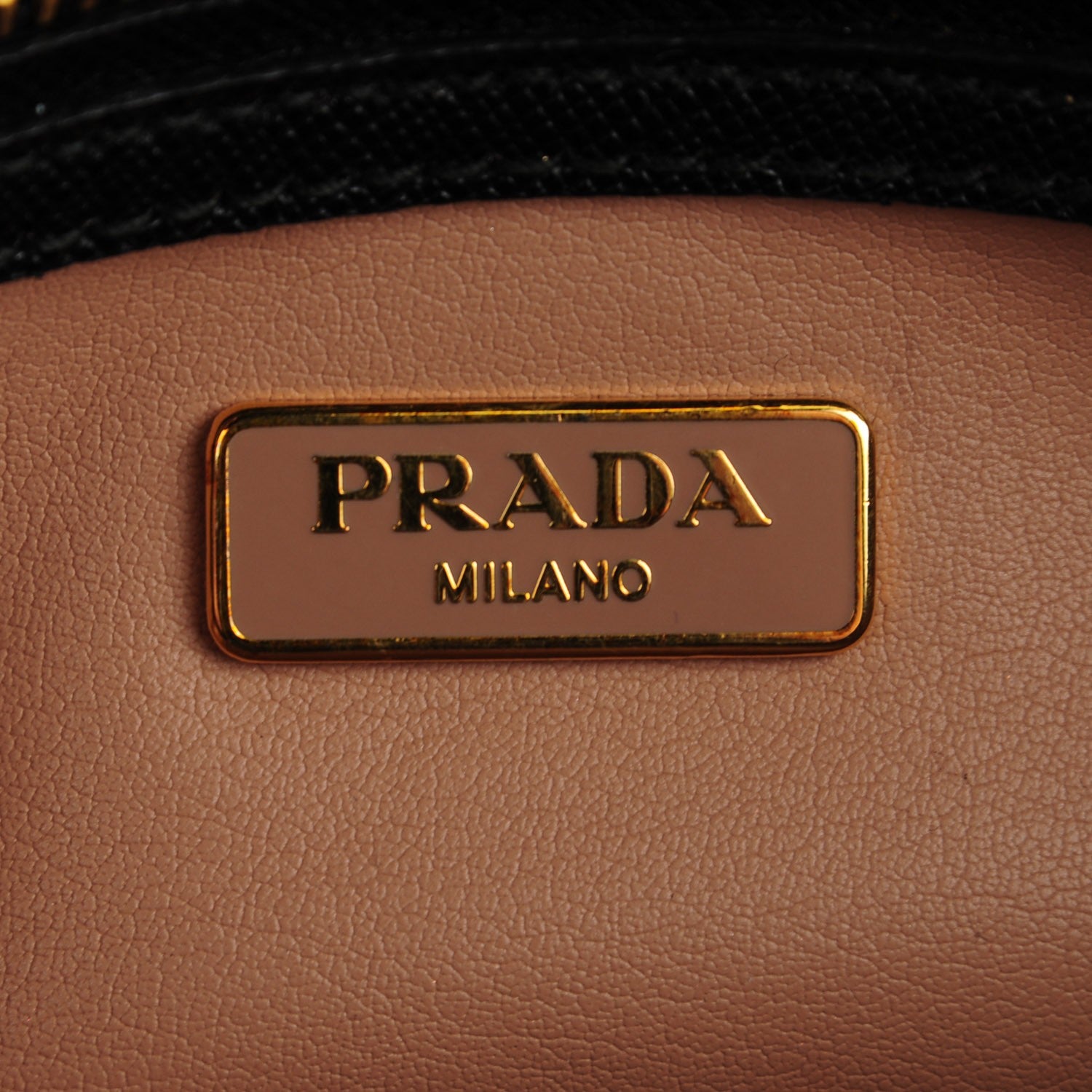 Prada Saffiano Lux Chain Shoulder Bag Black 7 of 10