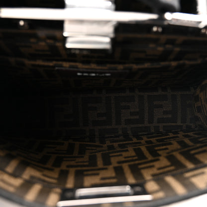 Fendi X FRGMT X POKEMON Fabric Jacquard FF 1974 Pokemon Inlay Peekaboo I See U Petite Satchel Tobacco Moro Giallo 5 of 11
