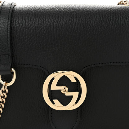 Gucci Dollar Calfskin Small Interlocking G Shoulder Bag Black 8 of 10