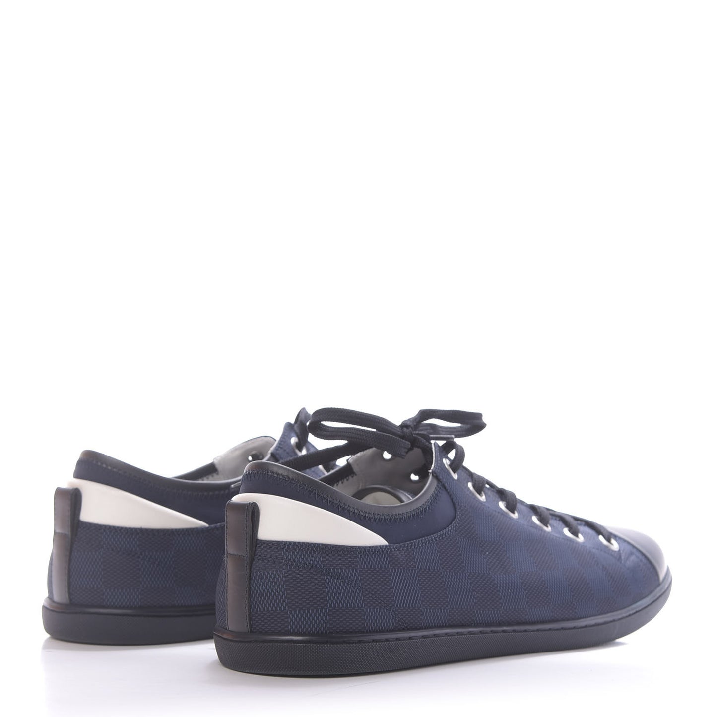 Lambskin Damier Baseball Sneakers 10 Blue