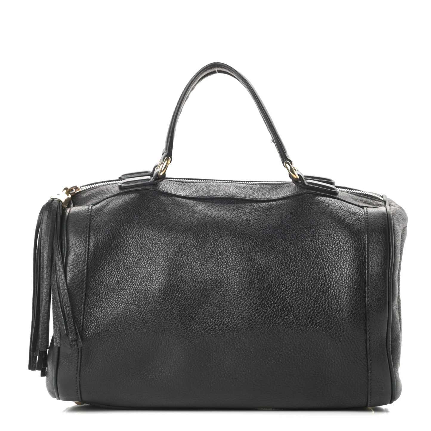 Pebbled Calfskin Medium Soho Boston Black